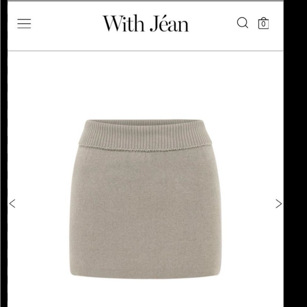 With Jean Taupe Emilia Mini Skirt